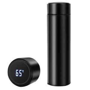 Termos inteligent SIKS cu termometru, 500 ml, negru