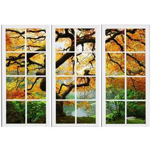 Set Tablou DualView Startonight Fereastra spre Artar, 3 piese, luminos in intuneric, 180 x 270 cm (3 piese 90 x 180 cm)