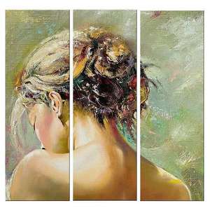 Set tablou DualView Startonight Spate de femeie, luminos in intuneric, 180 x 180 cm (3 piese 60 x 180 cm)