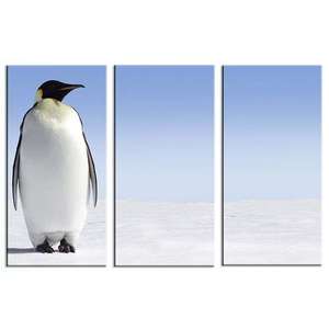 Set tablou DualView Startonight Pinguin, luminos in intuneric, 180 x 270 cm (3 piese 90 x 180 cm)