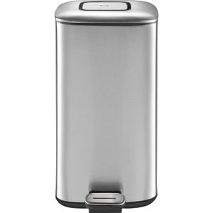 Cos de gunoi cu pedala EKO, 938820IX,capacitate 20 litri, sistem Bi-force cu amortizor pentru inchidere silentioasa a capacului, corp din otel inoxidabil anti-amprenta, inox