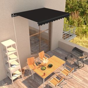 Copertina retractabila manual, antracit, 350 x 250 cm, sol-3051238