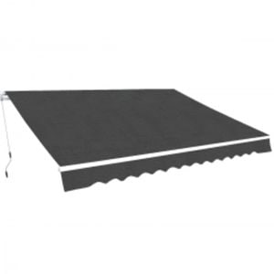 Copertina pliabila actionata manual, antracit, 600 cm, sol-276355