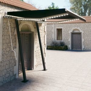 Copertina retractabila manual cu LED, antracit, 3,5x2,5 m, sol-3070124