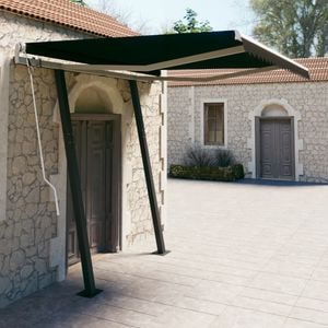 Copertina retractabila manual cu stalpi, antracit, 3,5x2,5 m, sol-3070119