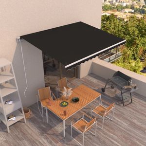 Copertina retractabila automat, antracit, 450x350 cm, sol-3069009