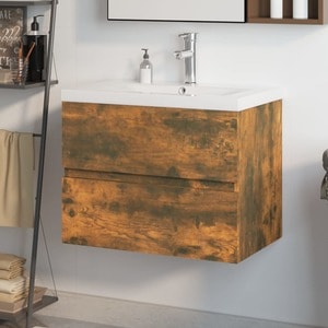 Set masca si lavoar, 60 x 38.5 x 45 cm, stejar fumuriu