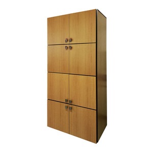 Dulap Sierra, 6 compartimente, pal Cires/ Negru, 105 x 49 x 211 cm