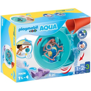 Set De Joaca Playmobil 1.2.3 Roata De Apa Cu Pui De Rechin