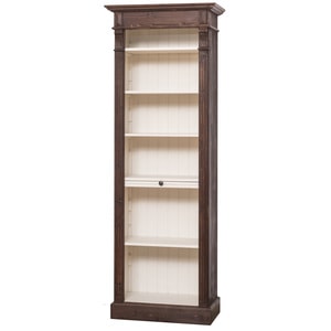 Biblioteca, Colectia Directoire, culoare exterior maro inchis P056, culoare interior crem P015, dublu color, lemn masiv