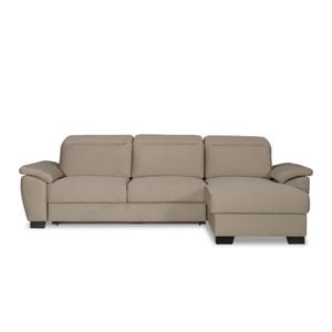 Coltar Extensibil Cu Insula Dreapta Dax, 5 Locuri, Lada De Depozitare, Crem, 299 Cm