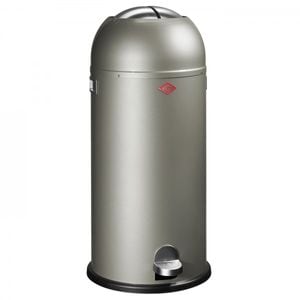 Cos de gunoi cu pedala WESCO Germany, Kickmaster Maxi, 80731-03, capacitate 40 litri, 1 compartiment detasabil, design retro, detalii cromate, usor de curatat, otel inoxidabil si metal, inox