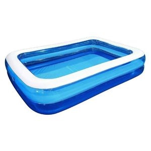 Piscina Gonflabila Dreptunghiulara SIKS Pentru Exterior, 200x150x50 Cm, Albastru/Alb