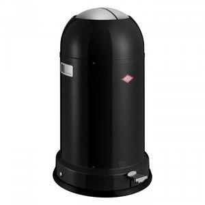 Cos de gunoi cu pedala WESCO Germany, Kickmaster CL Soft, 183631-62, capacitate 33 litri, 1 compartiment detasabil, design retro, usor de curatat, otel inoxidabil si metal, negru