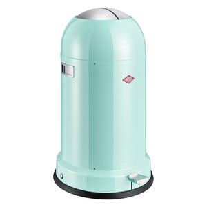 Cos de gunoi cu pedala WESCO Germany, Kickmaster CL Soft, 183631-51, capacitate 33 litri, 1 compartiment detasabil, design retro, usor de curatat, otel inoxidabil si metal, verde menta