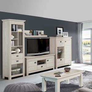 Mobila living Casablanca Loft, gri, 340 x 45 x 20 cm