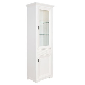 Vitrina Cu 2 Usi Si 1 Sertar Verona Bianco Alb, 65 Cm