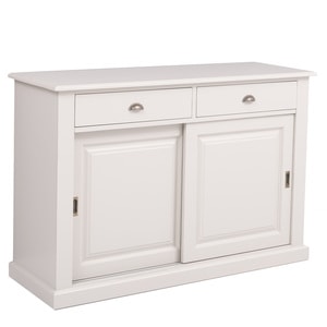 Bufet bucatarie, lemn masiv, 135 x 48 x 91 cm, bej