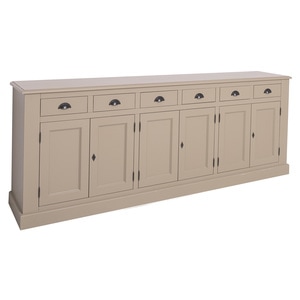 Bufet bucatarie, lemn masiv, 239 x 47 x 93 cm, bej