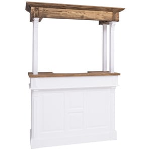 Mobilier bar SZEL MOB, lemn masiv, 150 x 56 x 210 cm, alb