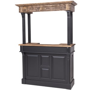 Mobilier bar SZEL MOB, lemn masiv, 150 x 56 x 210 cm, negru
