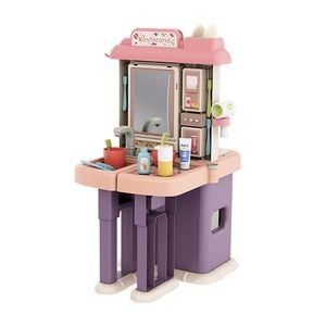 Set de bucatarie si baie de jucarie 2 in1., 43 piese