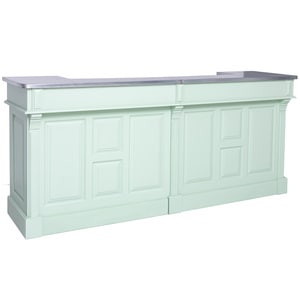 Mobilier pentru baruri S+D, lemn masiv, 240 x 65 x 107 cm, verde menta