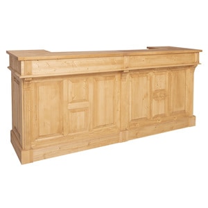 Mobilier pentru baruri S+D, lemn masiv, 240 x 65 x 107 cm, maro deschis