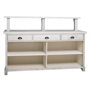 Bar, culoare gri deschis, periat adanc, 100% lemn masiv