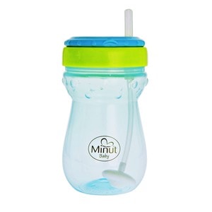 Cana anticurgere Minut Baby cu pai mobil, 360 ml, 6+ BLEU