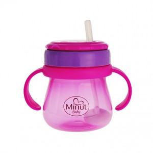 Cana anticurgere Minut Baby cu pai mobil, 250 ml, 6+