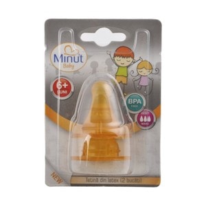Set tetine latex Minut Baby (0+)