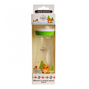Biberon "Ursul pacalit de vulpe" 250 ml Minut Baby 3+