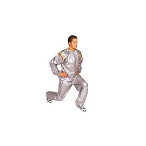 Costum sauna SIKS, unisex, premium, pentru slabit, masura XXXL, culoare gri, format din 2 parti