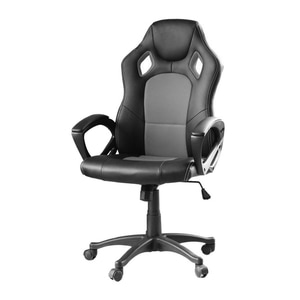 Scaun gaming Basic, piele ecologica, negru-gri