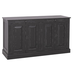 Bufet bucatarie, lemn masiv, 151 x 51 x 84 cm, negru