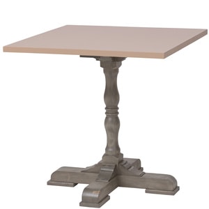 Masa de bar 78 cm,  culoare top bej P088, culoare picioarele maro P057, dublu color, 100% lemn masiv