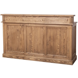 Bar cu 4 sertare si 4 compartimente deschise, culoare natur P001, ceruit, 100% lemn masiv