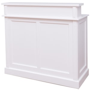 Bar cu 2 sertare, 2 compartimente deschise, culoare alb P004, vopsit, 100% lemn masiv