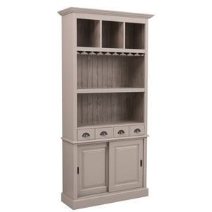 Mobilier bar SZEL MOB, lemn masiv, 103 x 36 x 210 cm, brun deschis antichizat