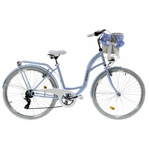 Bicicleta dama cu cos rachita Davi Emma 7 viteze, Roata 28", 160-185 cm inaltime, Albastru