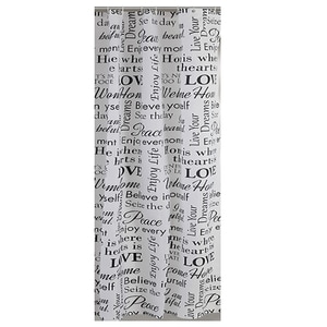 Perdea dus Feridras poliester, 240x200 cm, imprimeu cu text