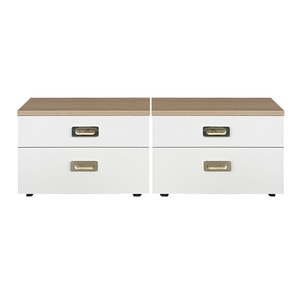 Noptiera Manacor, PAL, 50 x 40 x 35 cm, 2 bucati, alb-sonoma
