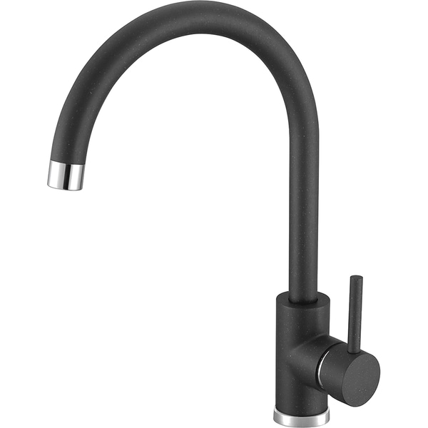 Pachet chiuveta ALVEUS CADIT 40, 1 cuva, compozit granit + Baterie Kati, negru