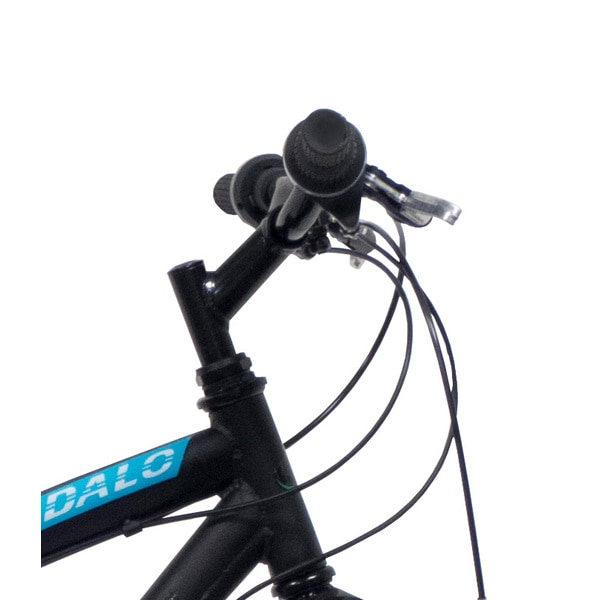 Bicicleta MTB 24" Full Suspension , cadru Otel, Shimano TY21 V-Brakes, Negru/Bleu