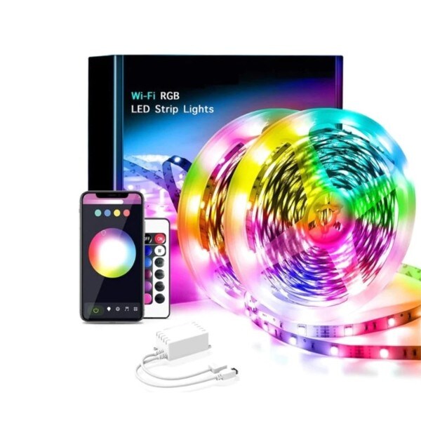 clarity depart grip Kit Banda LED 5050 RGB SIKS, Wi-Fi, Interior IP20, Control Din Telefon,  Telecomanda, Lumina Multicolora,