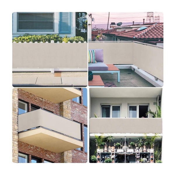 Paravan protectie balcon, Crem, 0.9 x 3 m