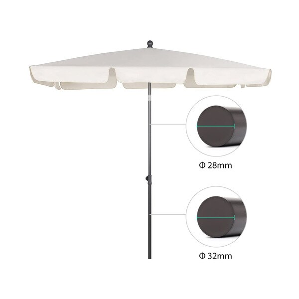 Umbrela soare patrata, UV50+, Crem, 200  125 cm