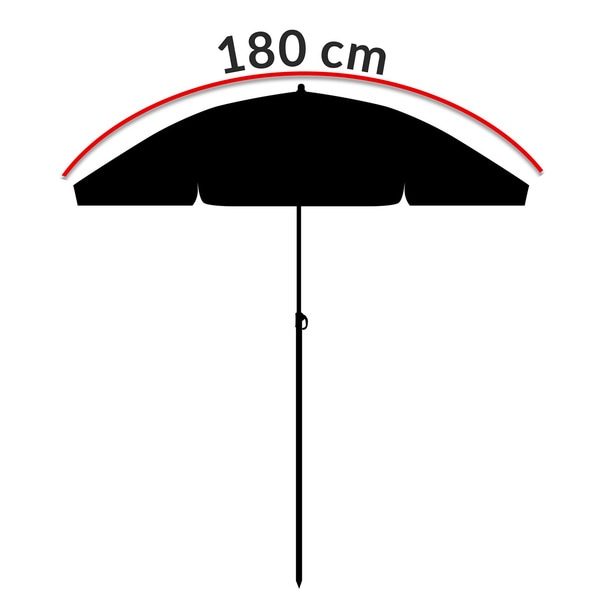 Umbrela soare rotunda, Functie de inclinare, Bej, 200 cm