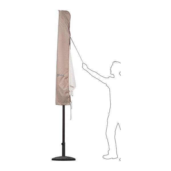 Husa umbrela, Poliester, Crem, 136 x 23.5/25 cm